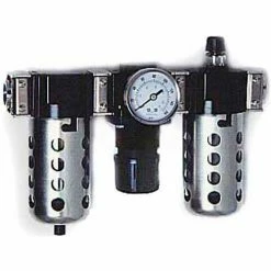 Best Sale 🔔 Arrow Pneumatics Arrow 1/2" Modular FRL W/End Ports C33454, Gauge, Poly Bowl, Manual & Ultra Fog Lubricator 🔥