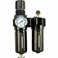 Budget 😀 Arrow Pneumatics Arrow 3/8" Modular F/R & Lubricator W/End Ports C70353, Gauge, Poly Bowl, Manual 🌟