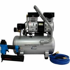 Best deal 🛒 California Air Tools 4710SQGK18 Quiet Flow 1.0 Hp 4.7 Gal. Air Compressor w/Nail Gun Kit 👍