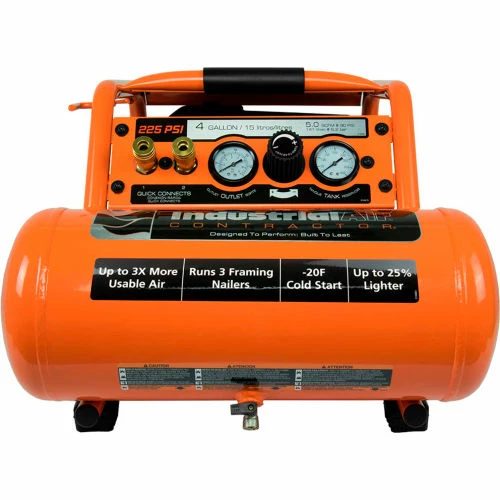 Budget ✨ Industrial Air Contractor 1.7 HP 4 Gallon 225 PSI Pro Crew Air Compressor 🥰 1 Budget ✨ Industrial Air Contractor 1.7 HP 4 Gallon 225 PSI Pro Crew Air Compressor 🥰