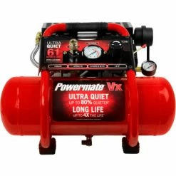 Coupon 🛒 Powermate 2 Gallon 125 PSI 1 HP Ultra Quiet Oil Free Electric Air Compressor 🎉