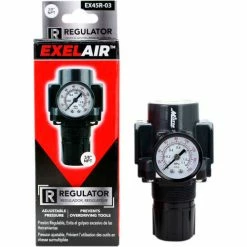 Cheap ⭐ Exelair EX45R-03 Air Regulator 3/8" NPT 145 PSI 0 to 160 PSI Gauge Included 💯 -Air Compressors & Accessories SHOP EX45R 03 pkg prdct