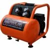 Flash Sale 🥰 EMAX Portable Silent Air Electric Compressor 1.5 HP 5 Gal 5.29 CFM Dual Regulator ❤️